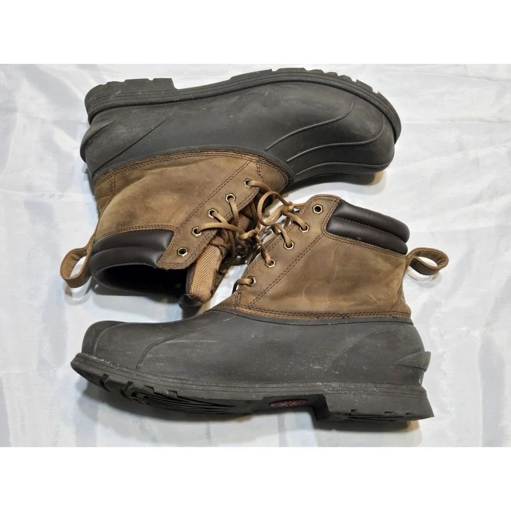 Ugg Gaston Mid Waterproof Duck Boots Mens Size 9 Chestnut LaceUp Work Hunt